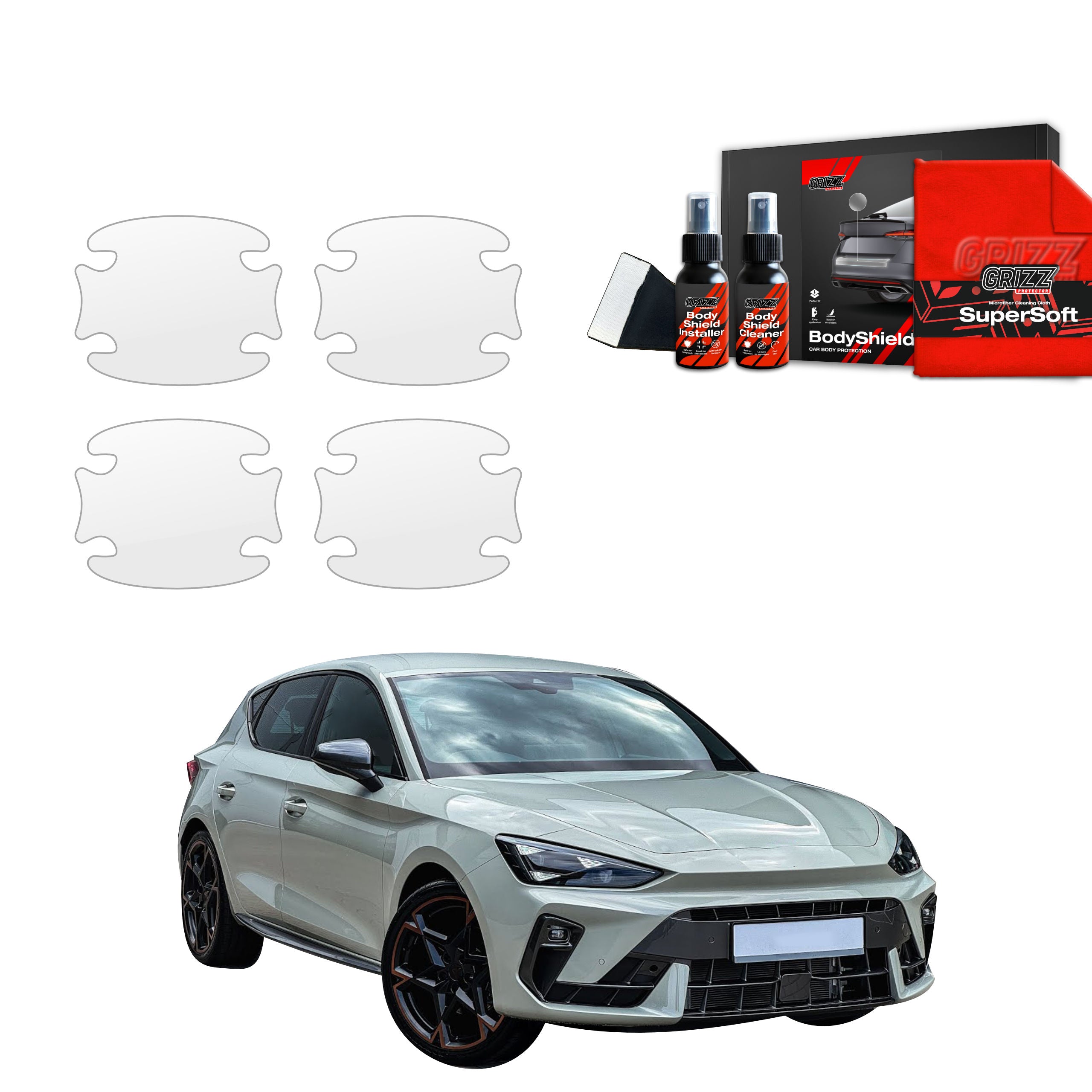 4in1 Schutzfolie Grizz Protector für Türgriffmulden - Cupra Leon Hatchback (2024-2026)