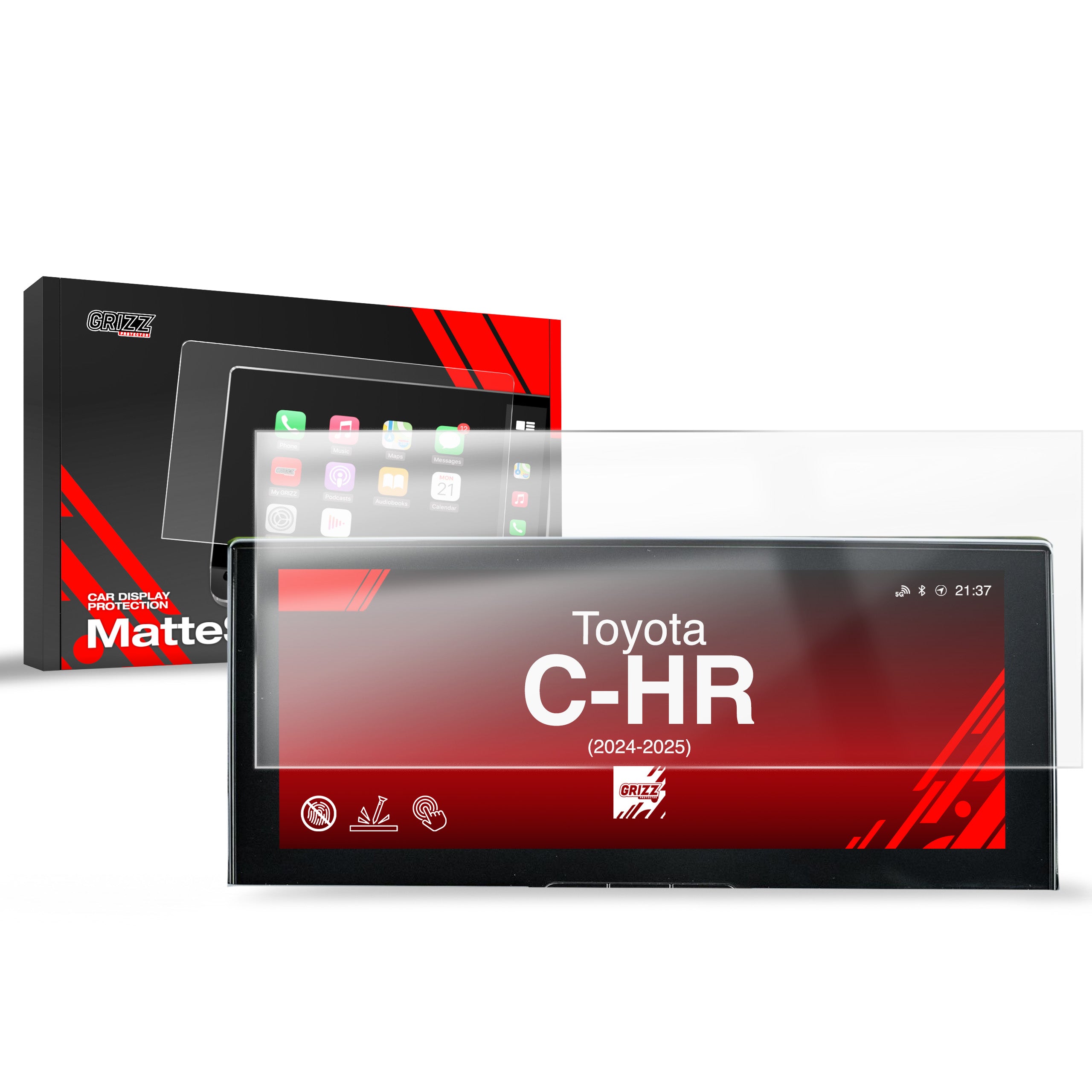 Matte Autodisplayfolie für Toyota C-HR 12,3" (2024-2026), Grizz Protector
