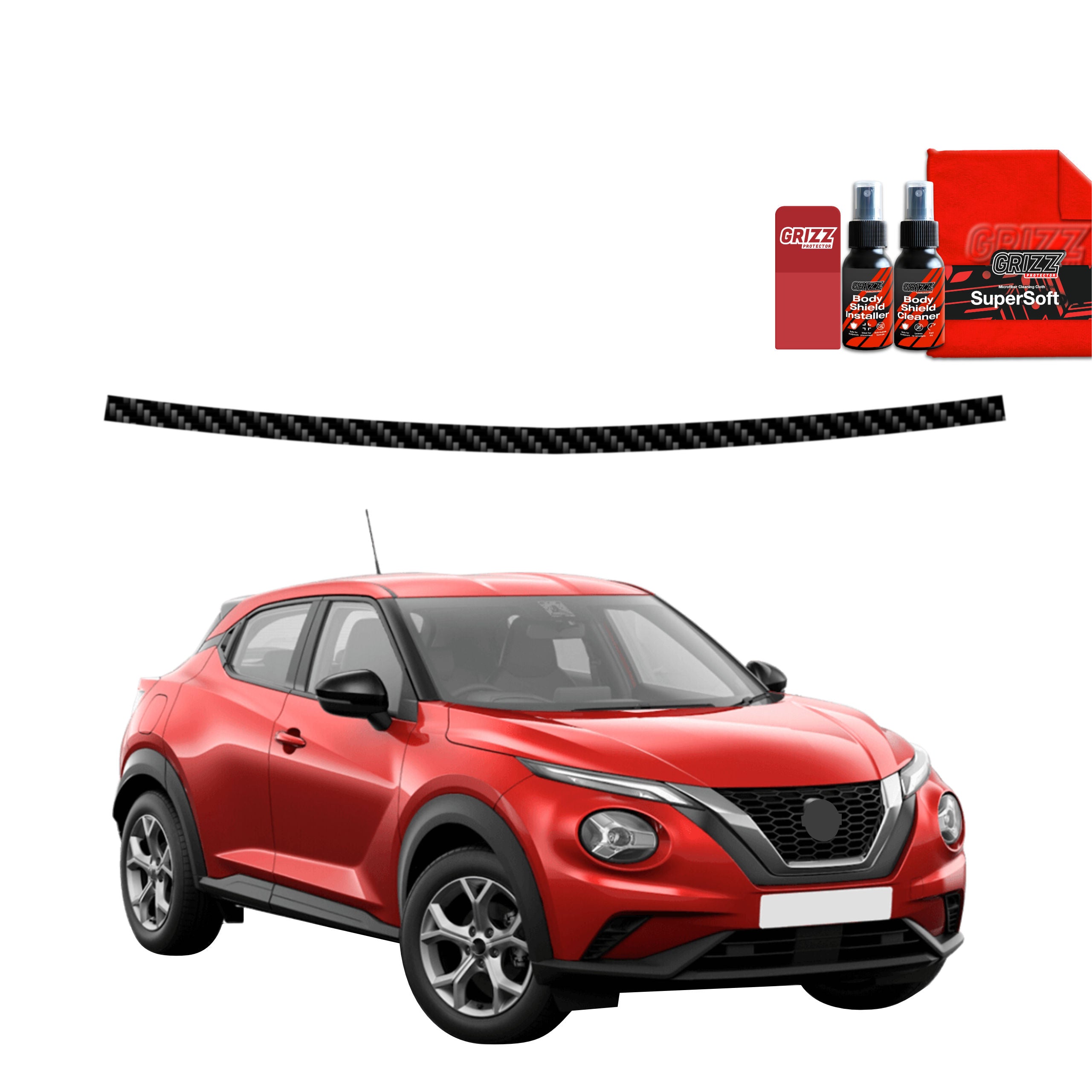 Kohlenstoff Schutzfolie Grizz Protector für Ladekante - Nissan Juke Facelift (2024-2026)