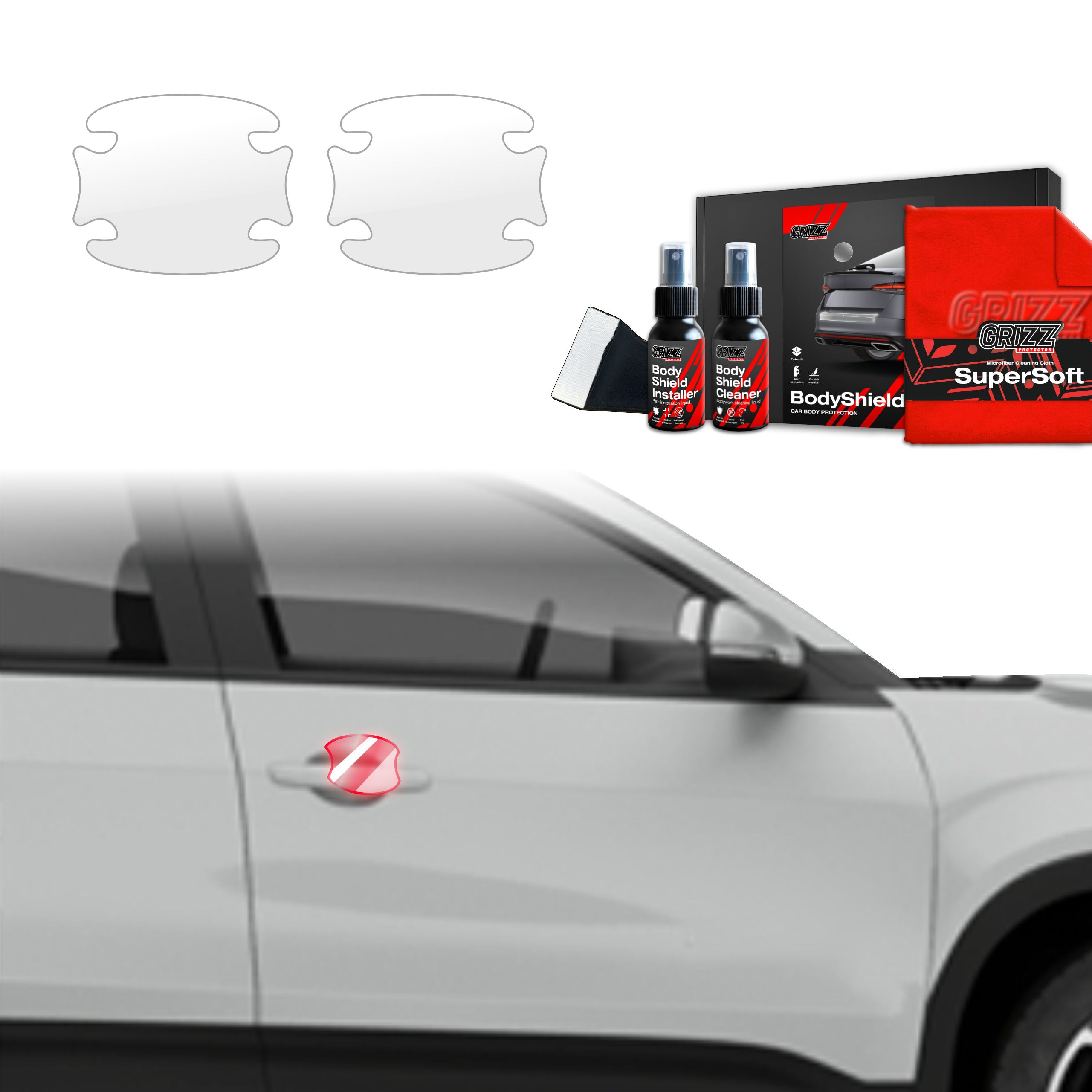 2in1 Schutzfolie Grizz Protector für Türgriffmulden - Jeep Avenger (2023-2026)
