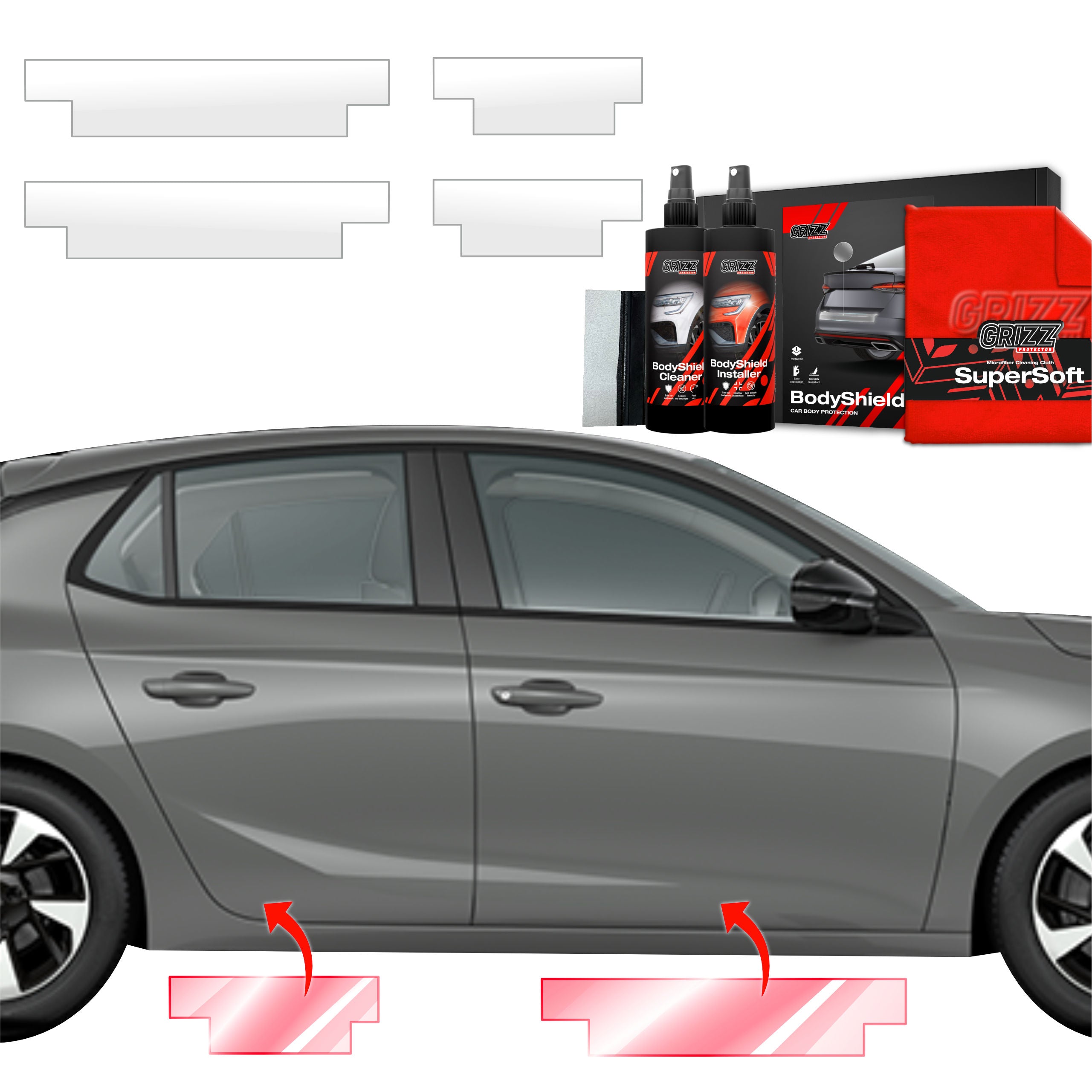 4in1 Schutzfolie Grizz Protector für Schweller - Opel Corsa (2023- 2025)