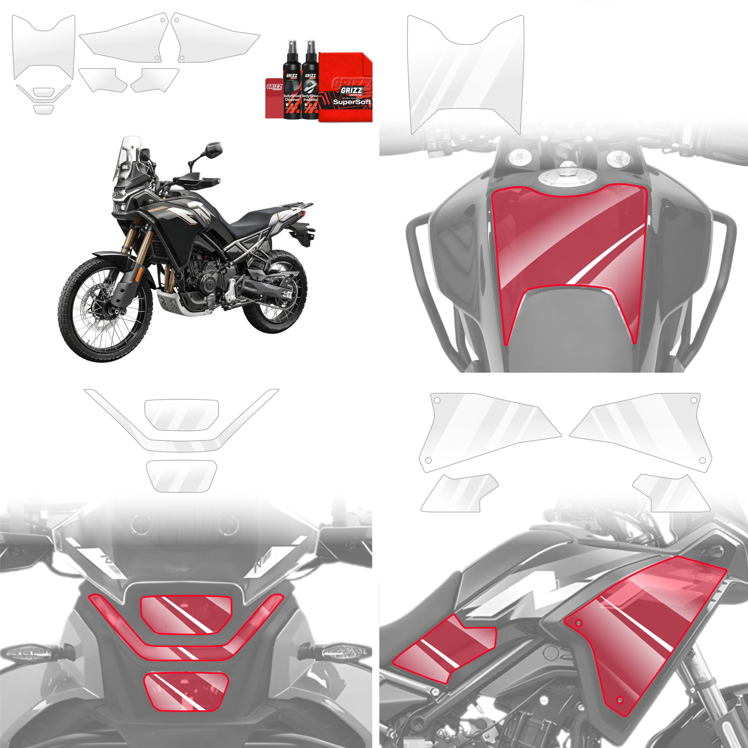 12in1 Schutzfolie Grizz Protector - CFMOTO 450MT (2023-2026)