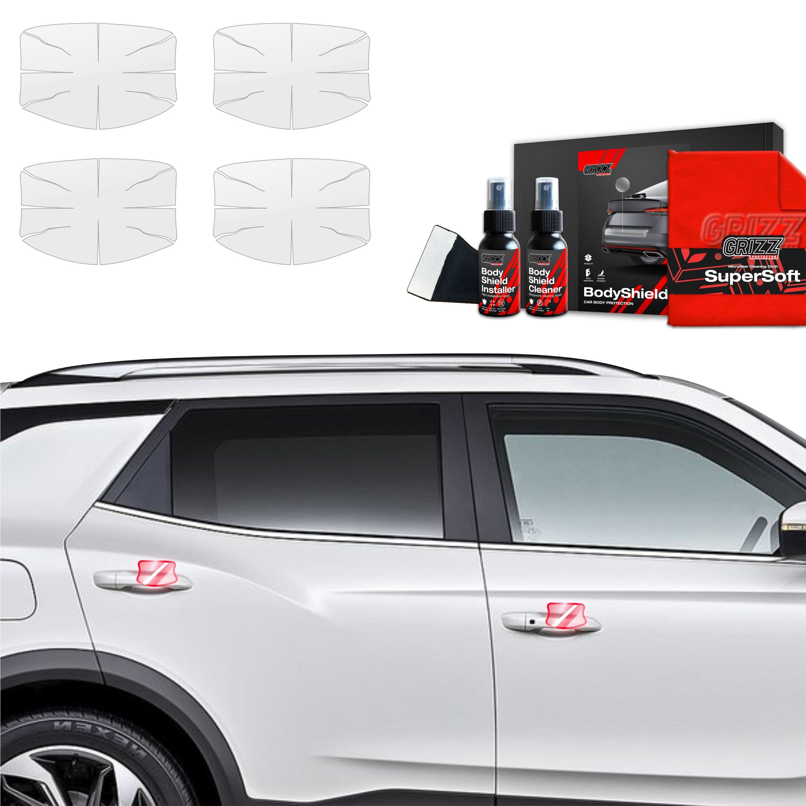 4in1 Schutzfolie Grizz Protector für Türgriffmulden - SsangYong Korando (2023-2026)