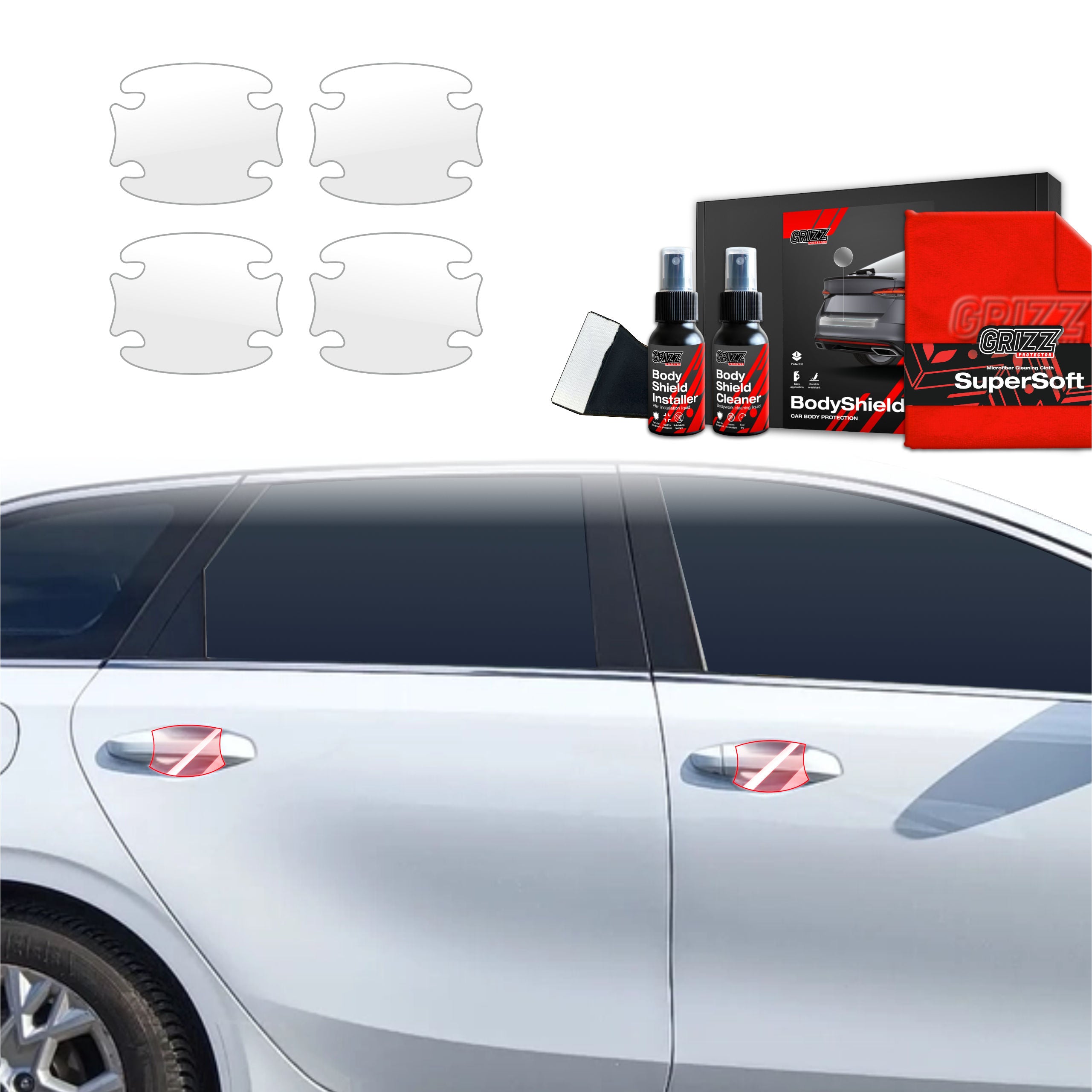 4in1 Schutzfolie Grizz Protector für Türgriffmulden - Kia Ceed Hatchback (2021-2025)