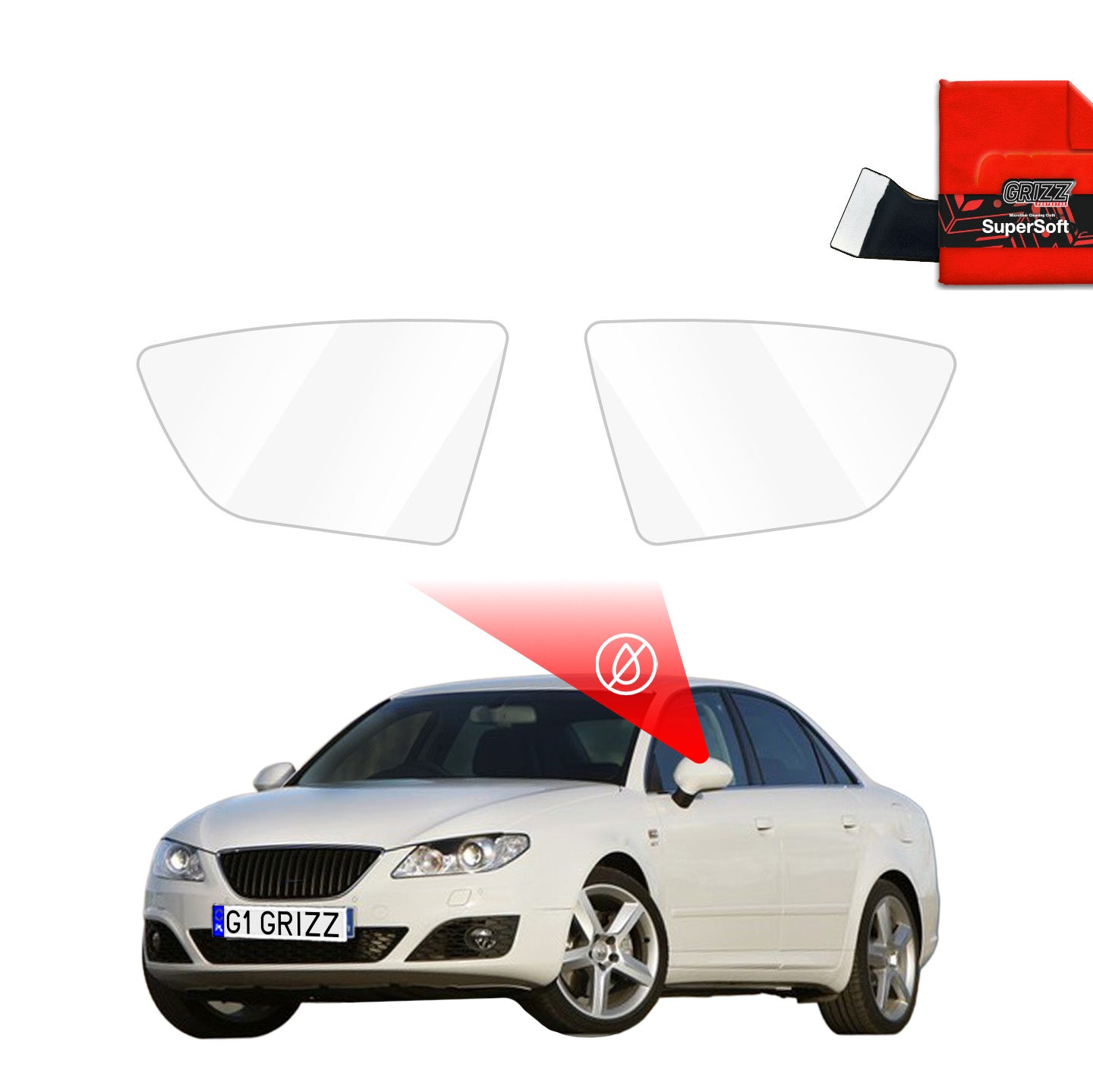 Regenschutzfolie Grizz Protector für Außenspiegel - Seat Exeo (2008-2013)