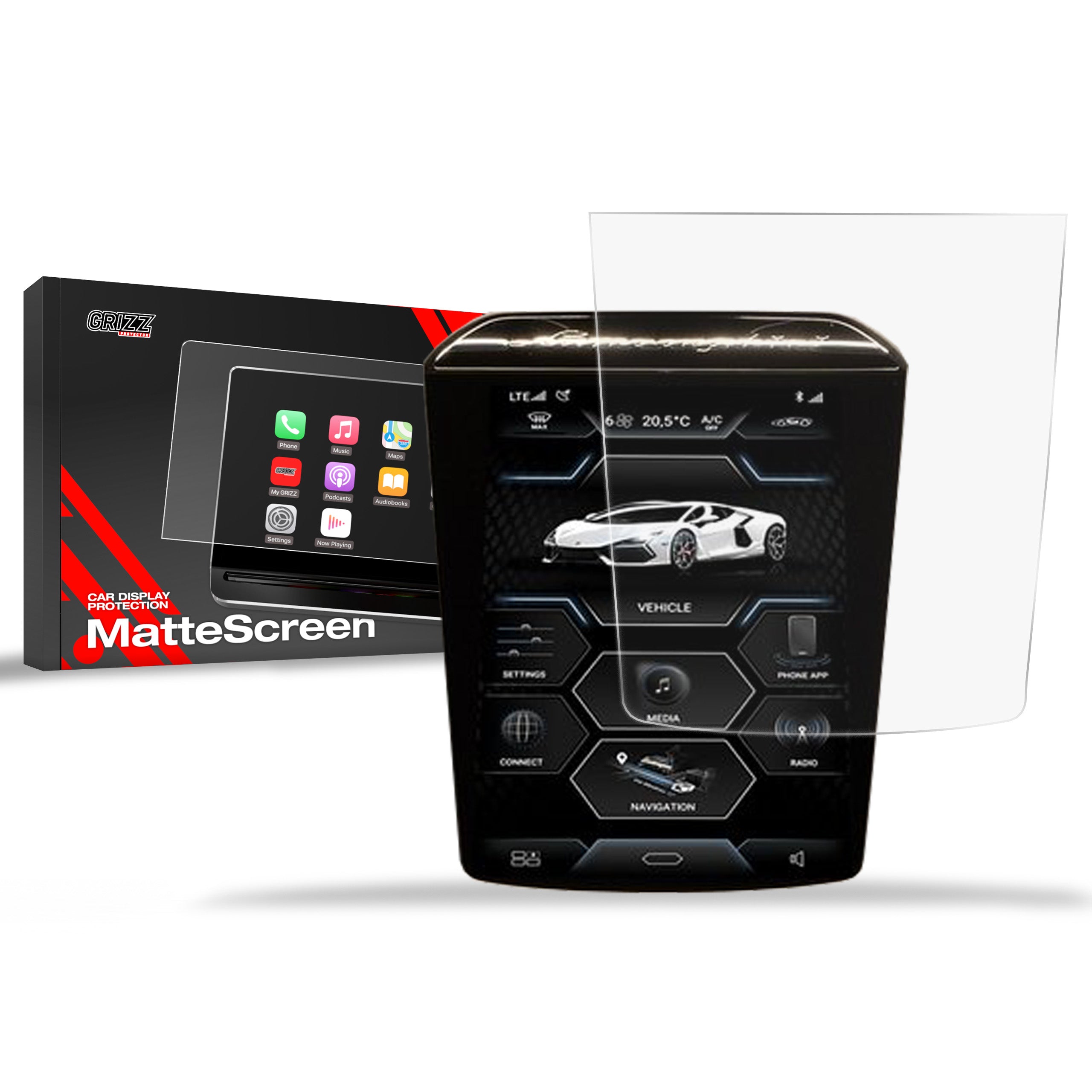 Matte Autodisplayfolie für Lamborghini Revuelto (2024-2026), Grizz Protector