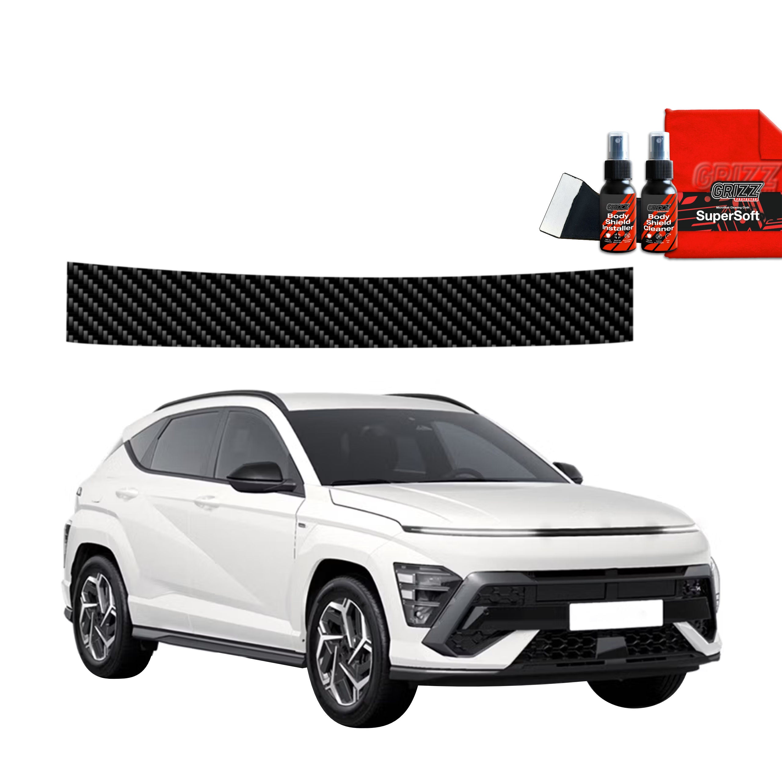 Kohlenstoff Schutzfolie Grizz Protector für Ladekante - Hyundai Kona N-Line (2023-2026)