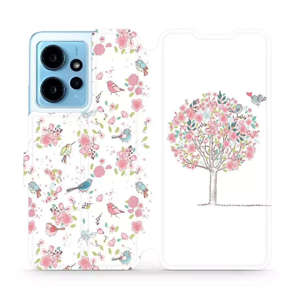 Handyhülle mit klappe für Xiaomi Redmi Note 12 4G, Mobiwear Book, Rosa Hain