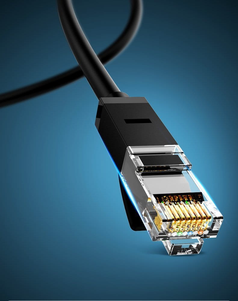 Ethernet Netzwerkkabel Patchcord Ugreen RJ45 Cat 6 UTP, 1000Mbps, 1 m, Schwarz