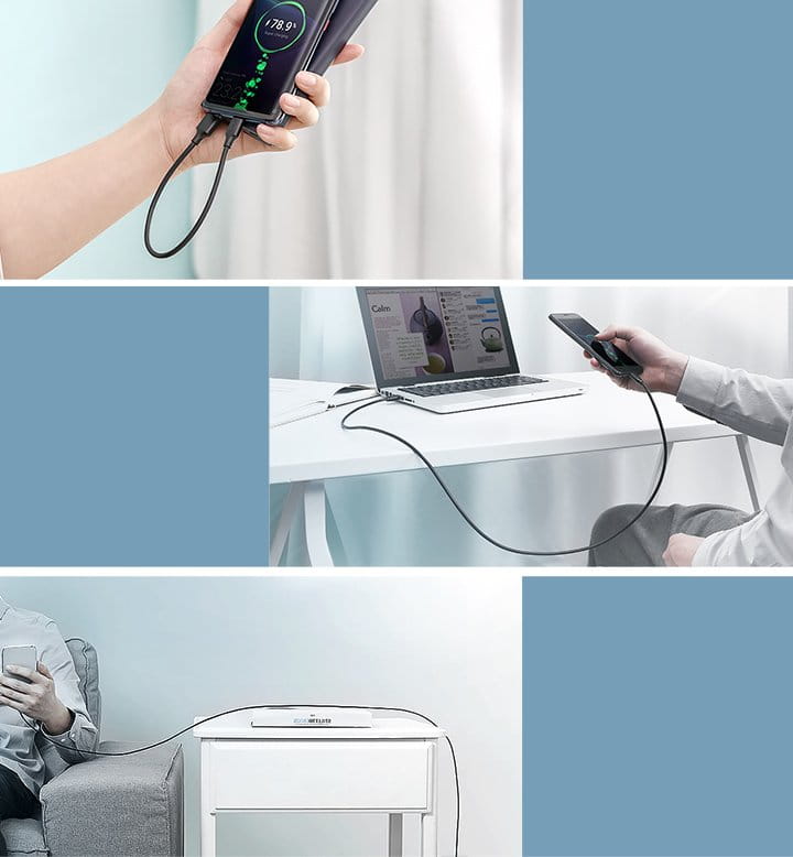 Kabel UGREEN USB-A für USB-C 2A, 1 m, Schwarz