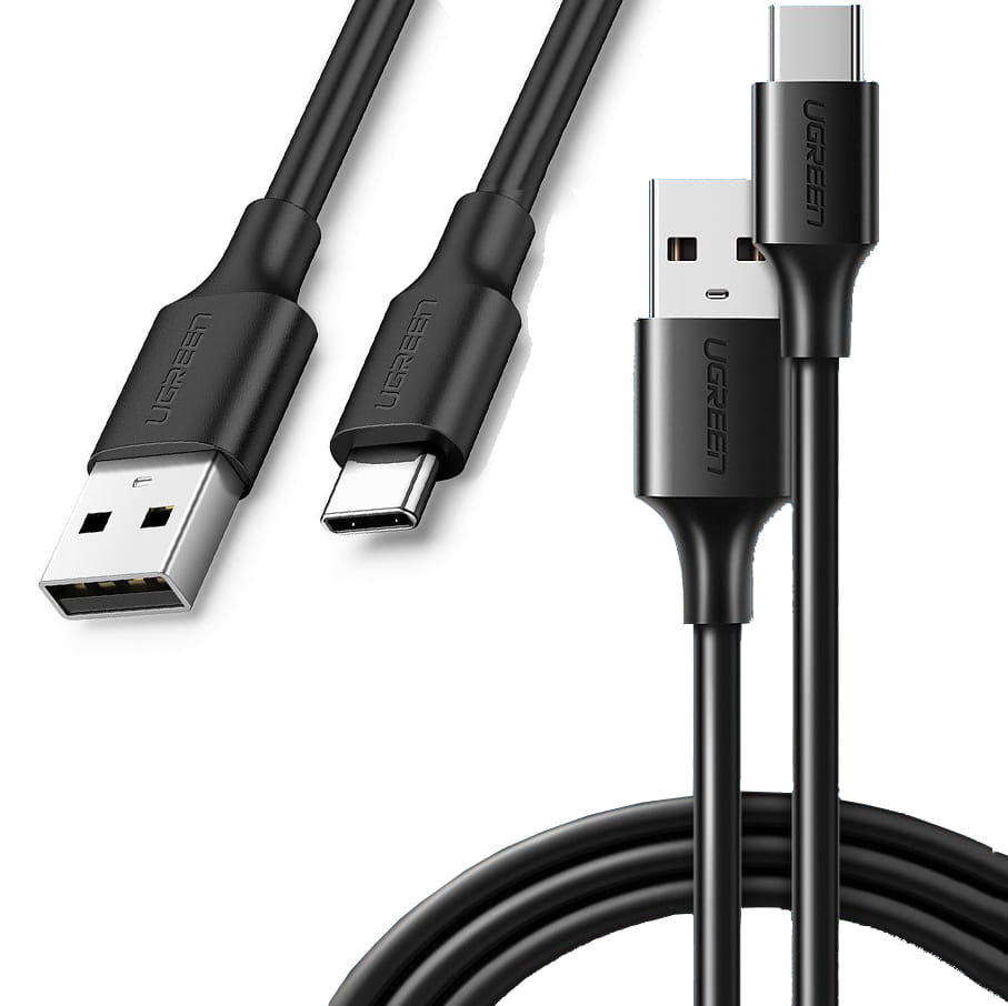 Kabel UGREEN USB-A für USB-C 3A, 1 m, Schwarz