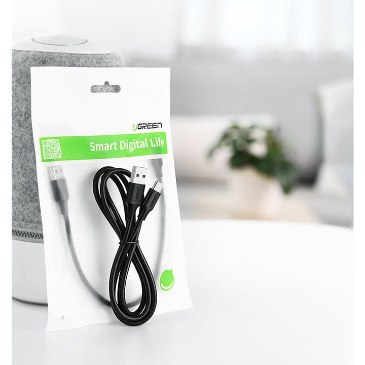 Kabel UGREEN USB-A für USB-C 2A, 1 m, Schwarz