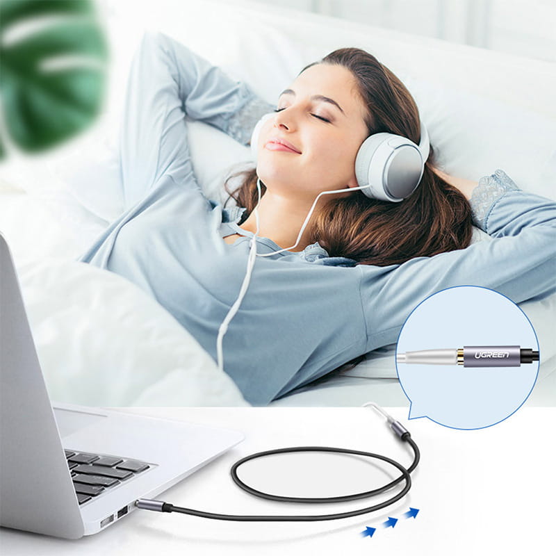 Kabel/Adapter Ugreen AUX 3,5 mm mini jack, 1 m, Blau