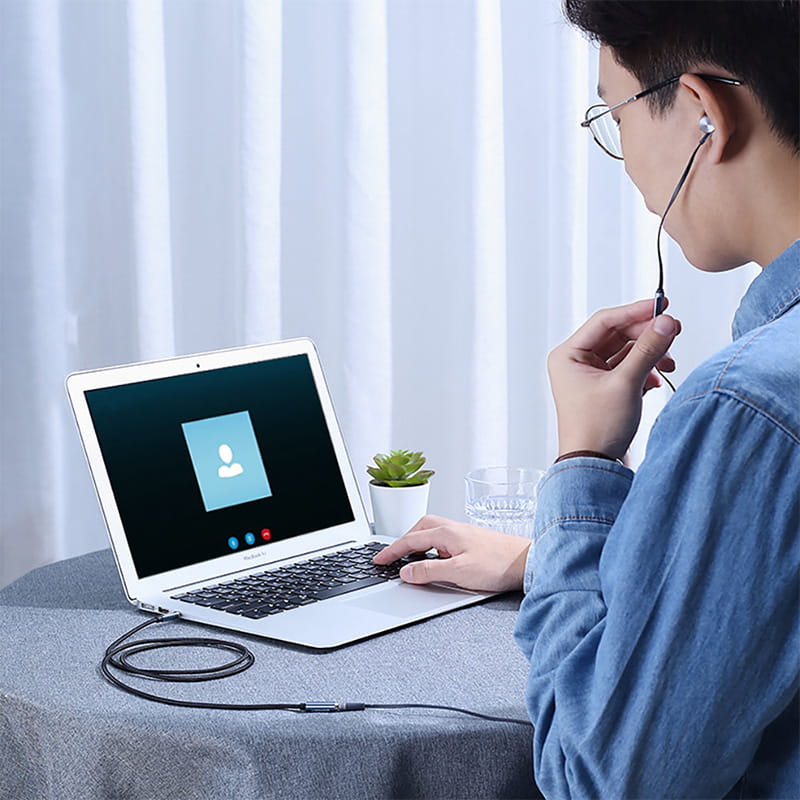 Kabel/Adapter Ugreen AUX 3,5 mm mini jack, 2 m, Blau