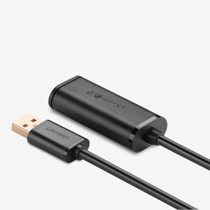 Ugreen USB 2.0 aktives Extenderkabel 480 Mbps, 10m, Schwarz
