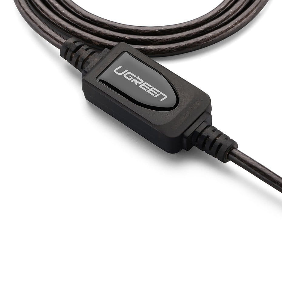 Ugreen USB 2.0 aktives Extenderkabel 480 Mbps, 10m, Schwarz