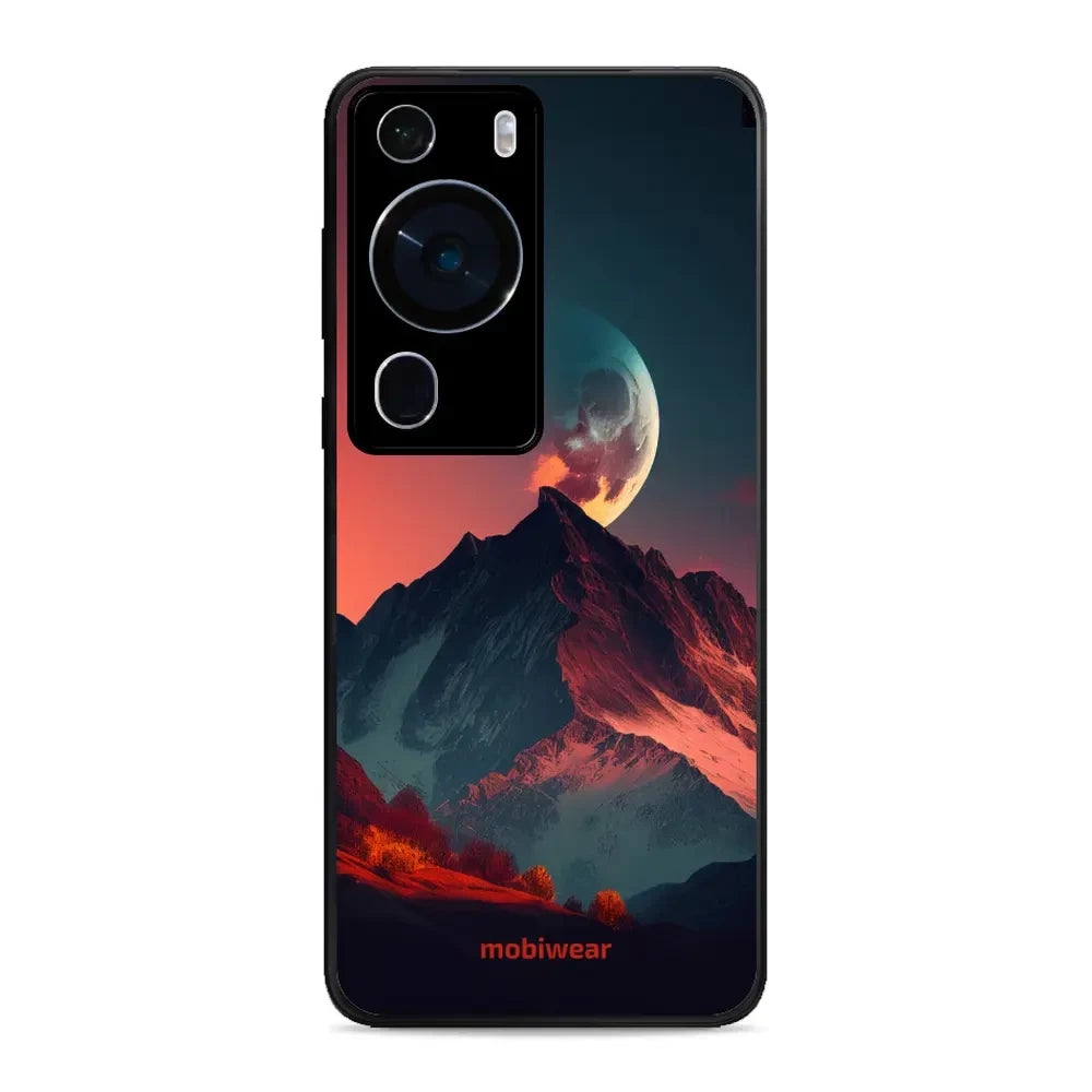 Handyhülle für Huawei P60 Pro, Mobiwear Glossy Case, Gebirgsdämmerung