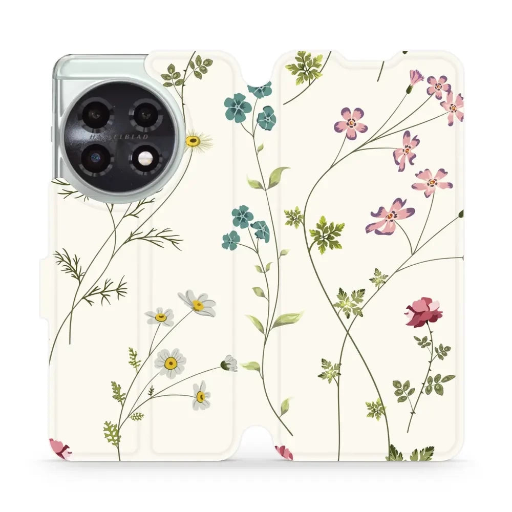 Handyhülle mit klappe für OnePlus 11 5G, Mobiwear Book, Feldblumen