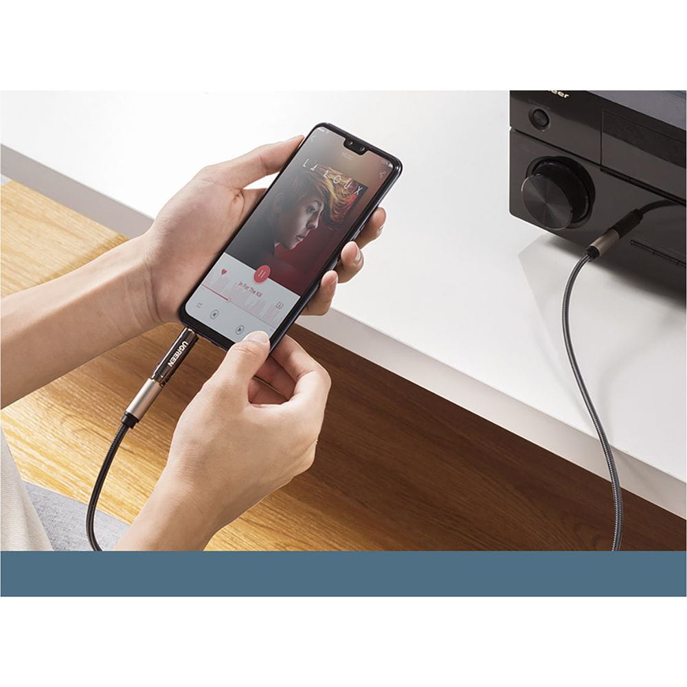 Ugreen Audio-Adapter von 6,35mm Jack (weiblich) auf 3,5mm Mini Jack (männlich), Schwarz