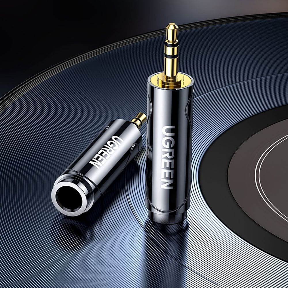 Ugreen Audio-Adapter von 6,35mm Jack (weiblich) auf 3,5mm Mini Jack (männlich), Schwarz