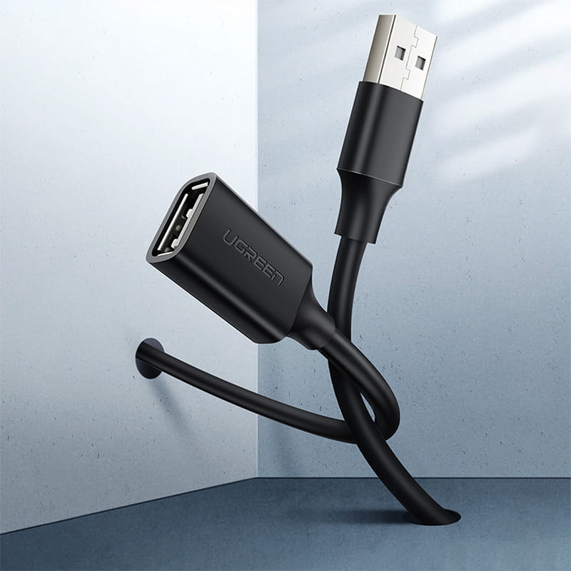 Adapterkabel USB (Buchse) - USB (Stecker), Ugreen 2.0 480Mb/s, 1,5 m, Schwarz