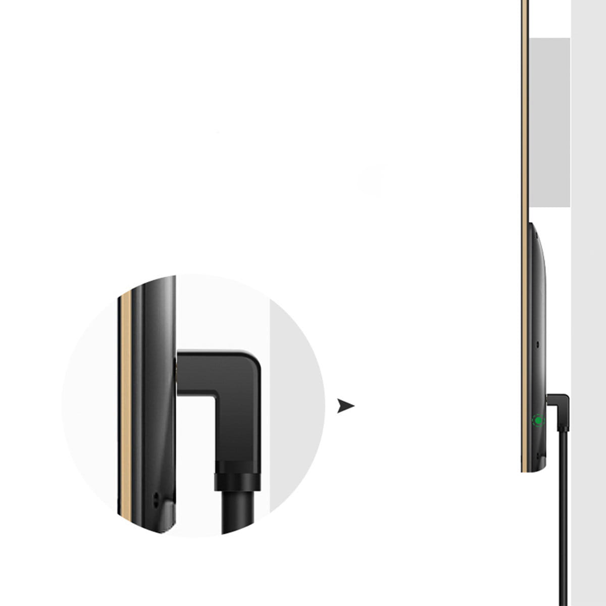Ugreen HDMI-Winkelkabel - HDMI (90°) 4K UHD, 30Hz, 2 m, Schwarz