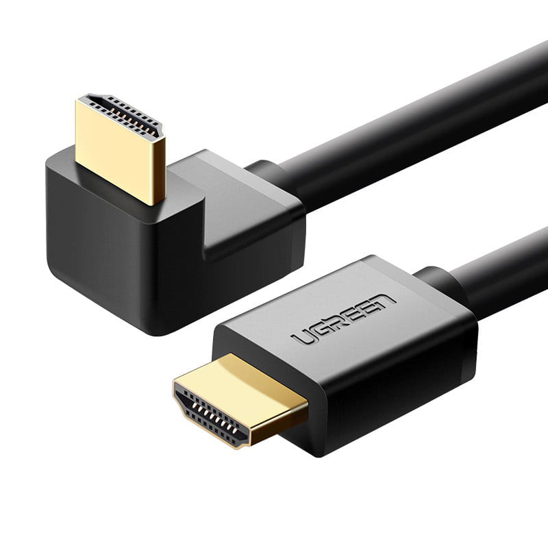 Ugreen HDMI-Winkelkabel - HDMI (90°) 4K UHD, 30Hz, 2 m, Schwarz