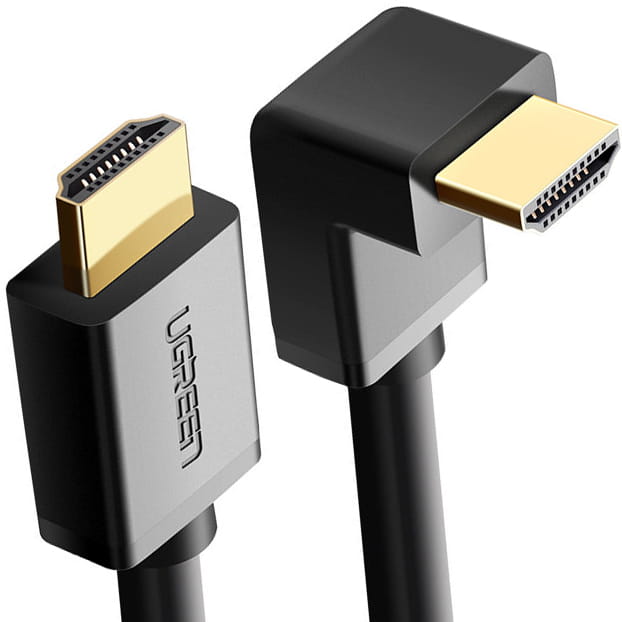 Ugreen HDMI-Winkelkabel - HDMI (90°) 4K UHD, 30Hz, 2 m, Schwarz