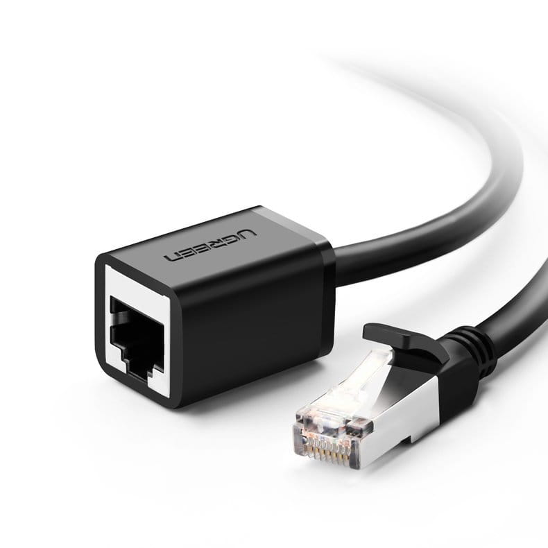 Internet Kabel/Verlängerung, Ugreen, Ethernet RJ45 Cat 6, FTP 1000 Mbps, 0.5m, Schwarz