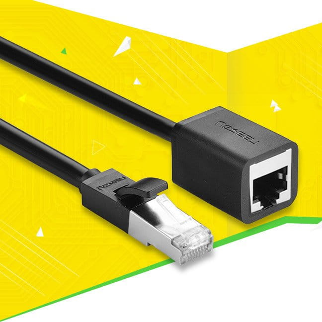 Internet Kabel/Verlängerung, Ugreen, Ethernet RJ45 Cat 6, FTP 1000 Mbps, 0.5m, Schwarz