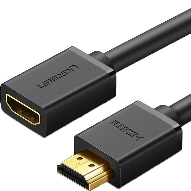 Adapterkabel HDMI (Stecker) - HDMI (Buchse), Ugreen 2.0, 4K UHD, 1 m, Schwarz