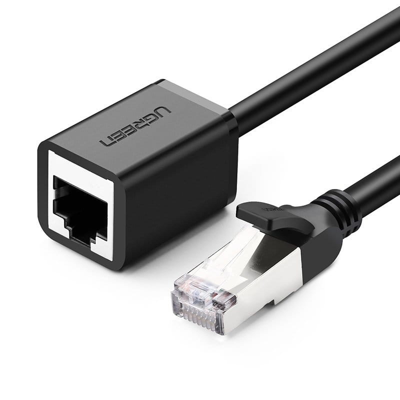 Internet Kabel/Verlängerung, Ugreen, Ethernet RJ45 Cat 6, FTP 1000 Mbps, 1m, Schwarz