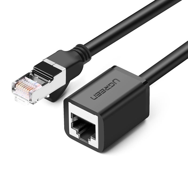 Internet Kabel/Verlängerung, Ugreen, Ethernet RJ45 Cat 6, FTP 1000 Mbps, 1m, Schwarz