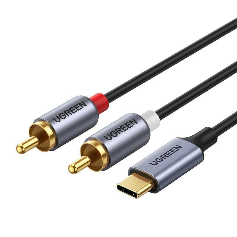 Ugreen USB-C - 2RCA Audiokabel, 1,5m, Grau