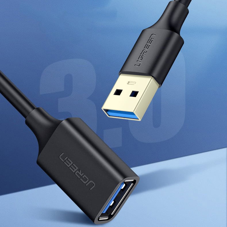 Adapterkabel USB (Buchse) - USB (Stecker), Ugreen 3.0, 5 Gbps, 3 m, Schwarz