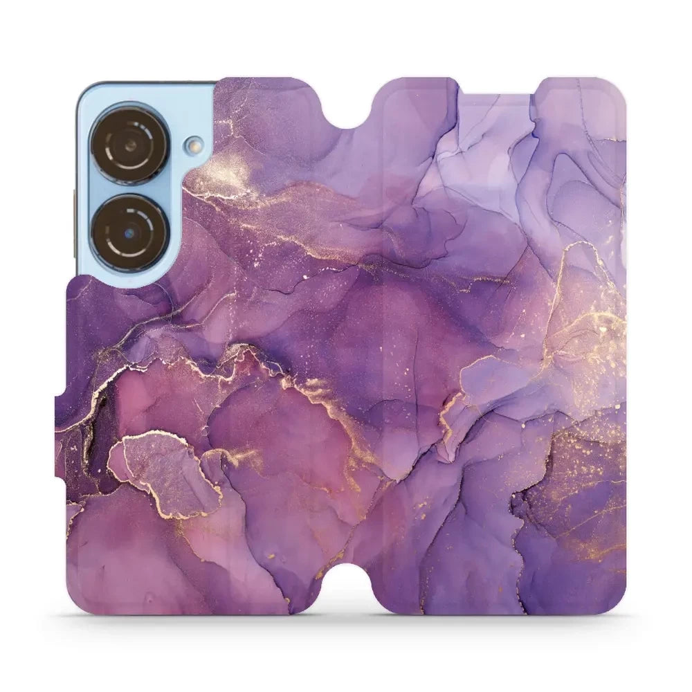Handyhülle mit klappe für Asus Zenfone 10, Mobiwear Book, Violett
