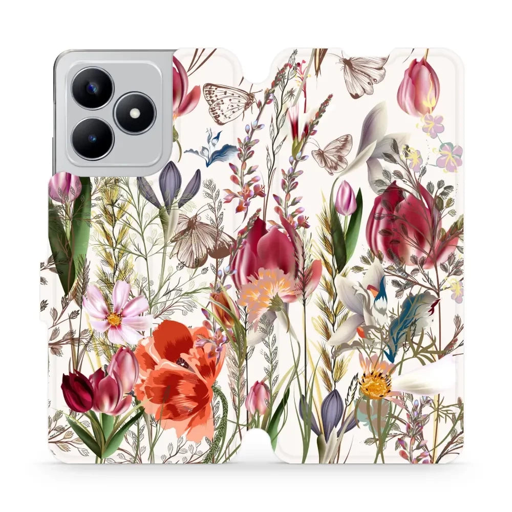 Handyhülle mit klappe für Realme C53, Mobiwear Book, Blumenstrauß