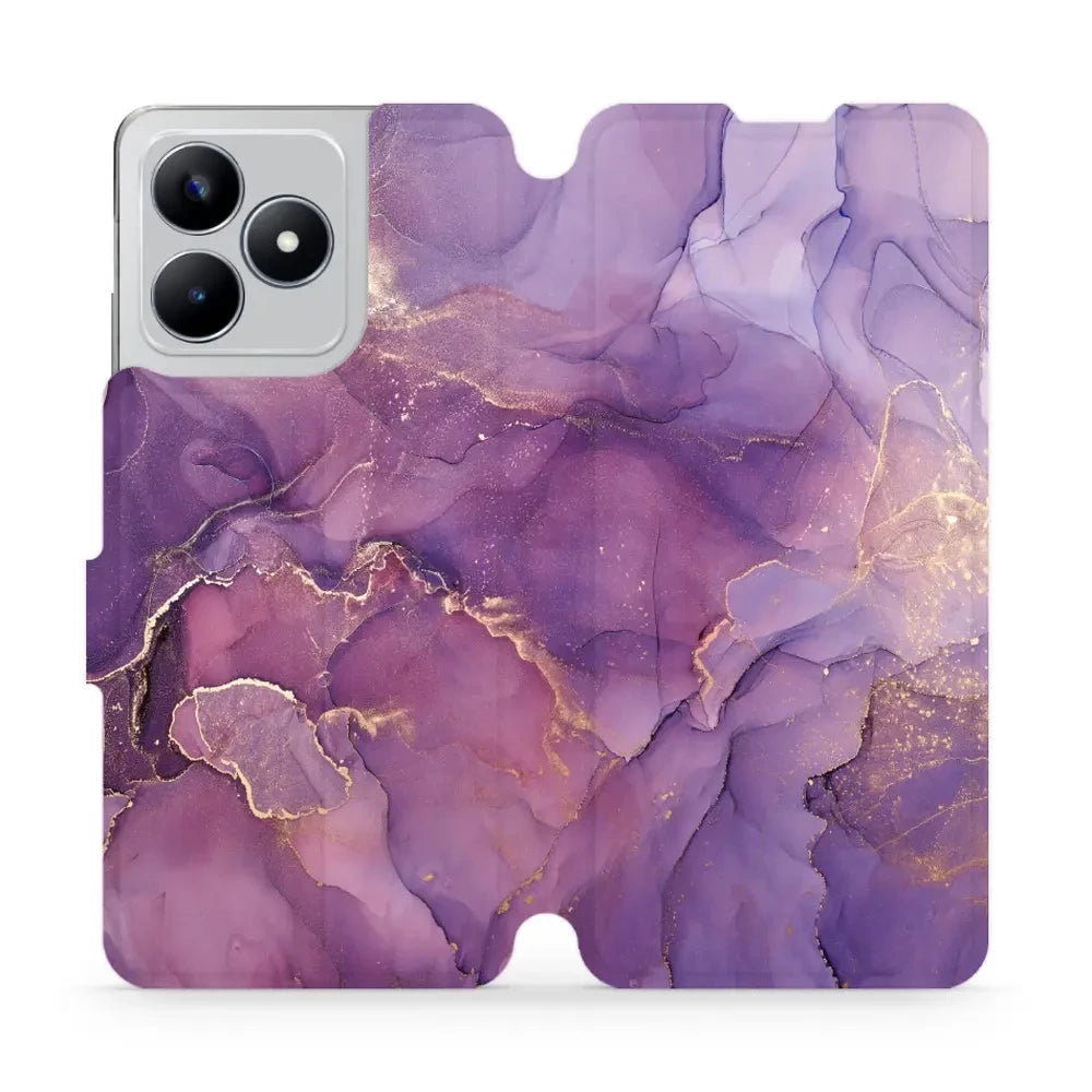 Handyhülle mit klappe für Realme C53, Mobiwear Book, Violett
