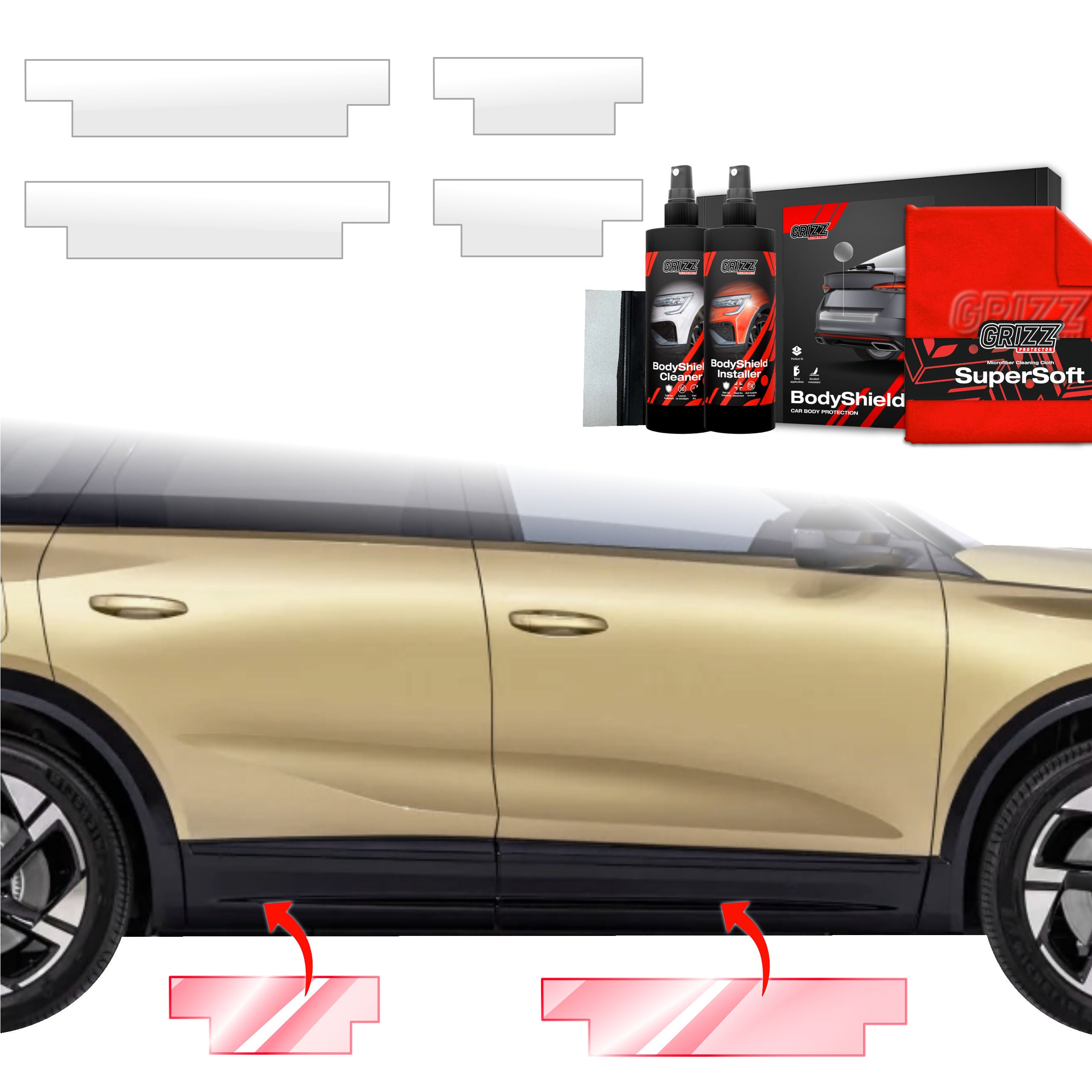 4in1 Schutzfolie Grizz Protector für Schweller - Opel Grandland (2025-2026)