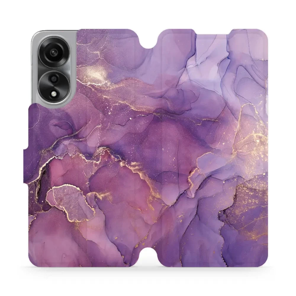 Handyhülle mit klappe für Oppo A78 5G, Mobiwear Book, Violett