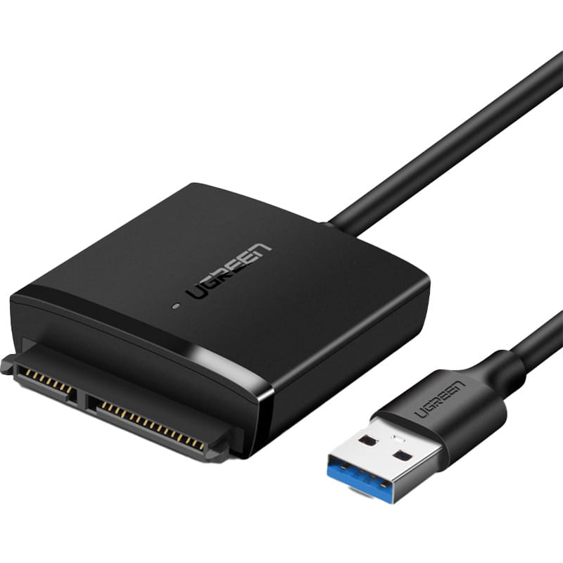 Ugreen USB-A 3.0 Adapter für 2.5'' / 3.5'' SATA Laufwerke, SSD, HDD, Schwarz