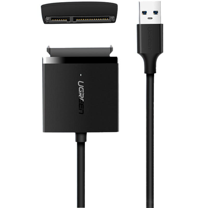 Ugreen USB-A 3.0 Adapter für 2.5'' / 3.5'' SATA Laufwerke, SSD, HDD, Schwarz