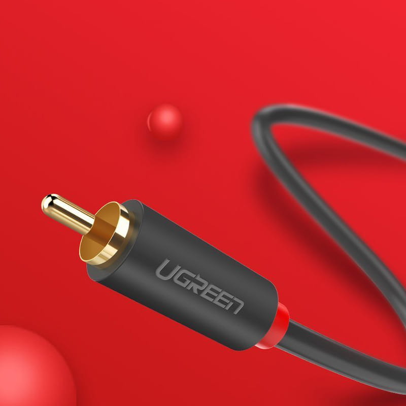 Ugreen Audio-/Videokabel 2x RCA (Stecker), 5m, Dunkelgrau