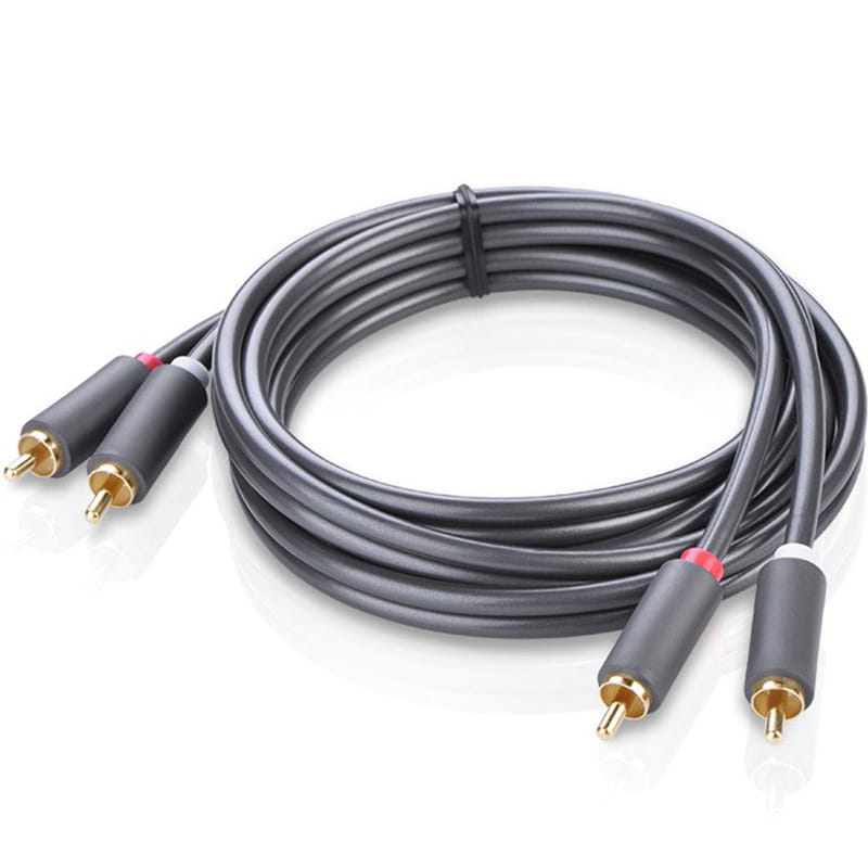 Ugreen Audio-/Videokabel 2x RCA (Stecker), 5m, Dunkelgrau