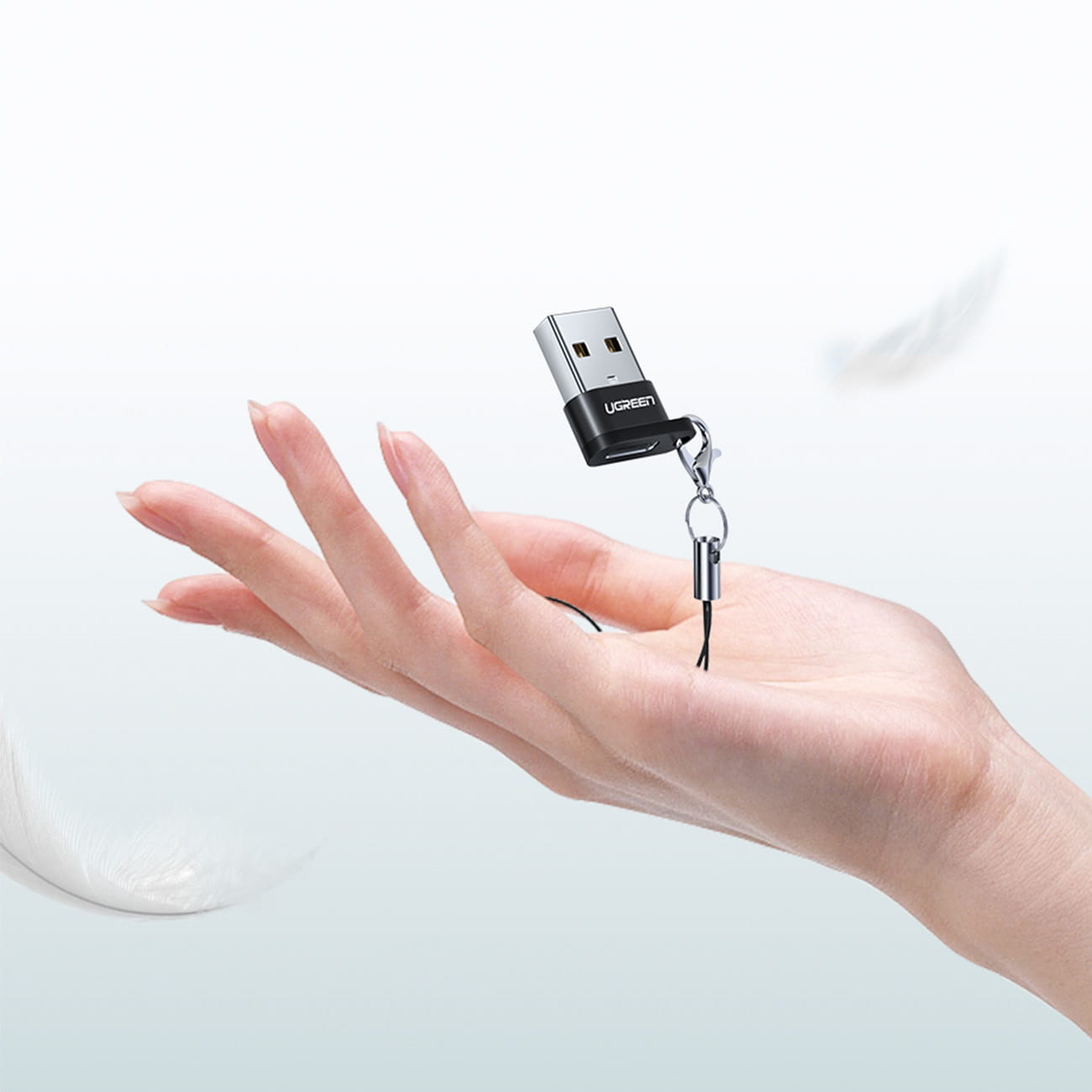 Adapter von USB-C auf USB-A Ugreen, Schwarz