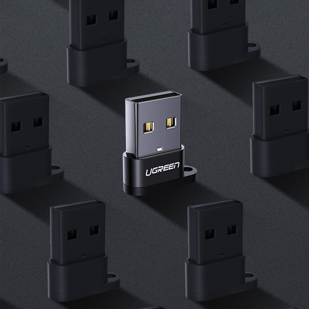 Adapter von USB-C auf USB-A Ugreen, Schwarz