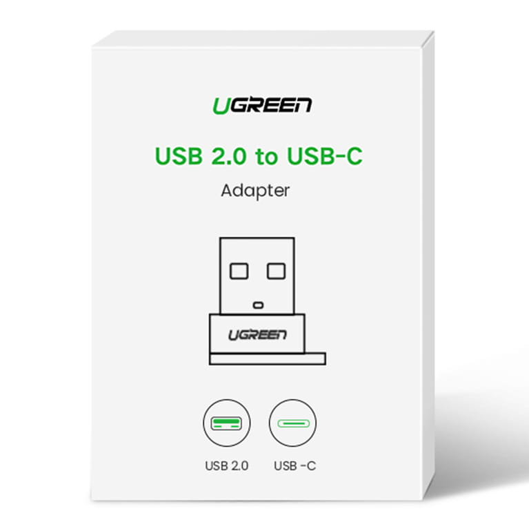 Adapter von USB-C auf USB-A Ugreen, Schwarz