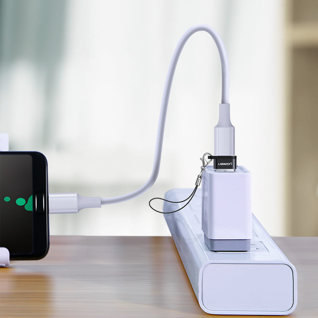Adapter von USB-C auf USB-A Ugreen, Schwarz