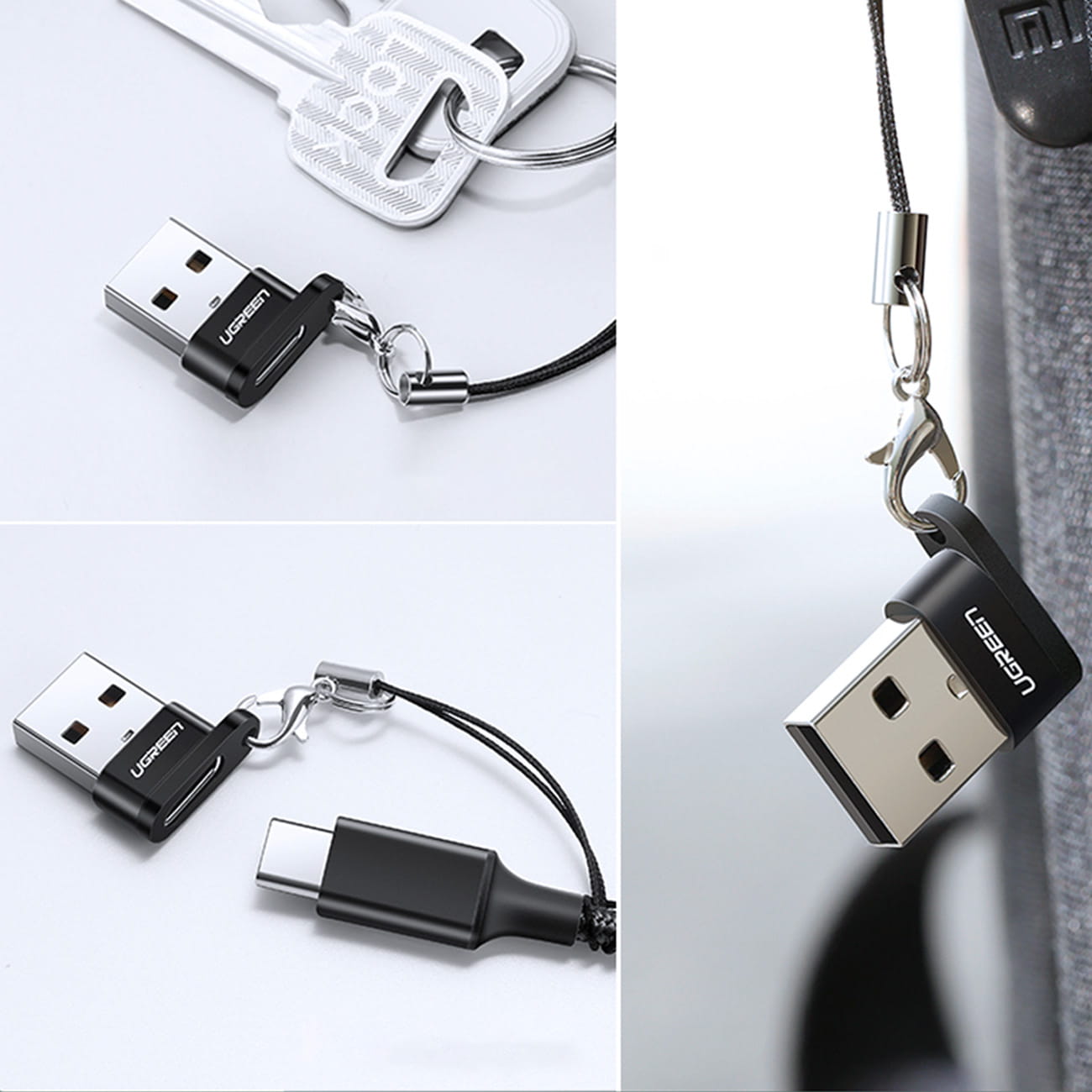 Adapter von USB-C auf USB-A Ugreen, Schwarz