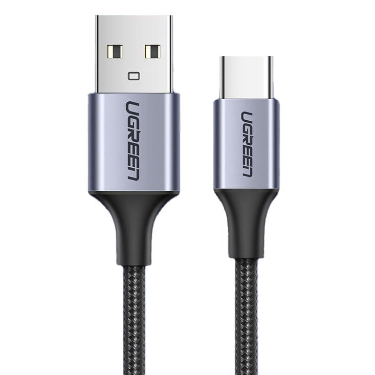 Kabel Ugreen USB - USB-C, 0,5m, 3A, Quick Charge 3.0, Grau